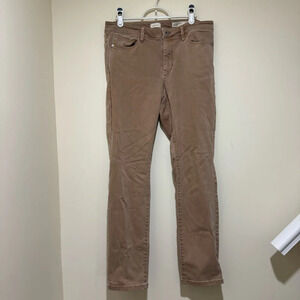Women’s J.Jill Denim Authentic Fit Slim Ankle Skinny Tan Khaki Jeans  Size 6